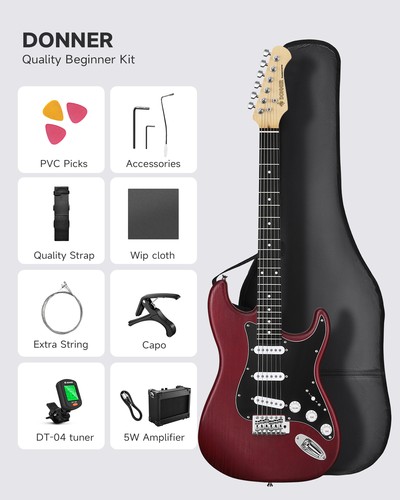Donner dst gitarre rot - donner, |