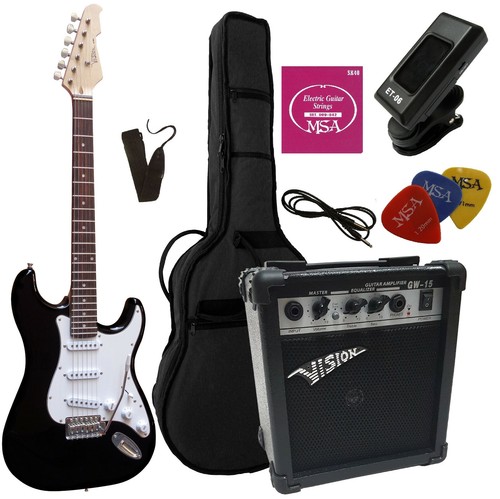 Gitarre set schwarz - e, set,